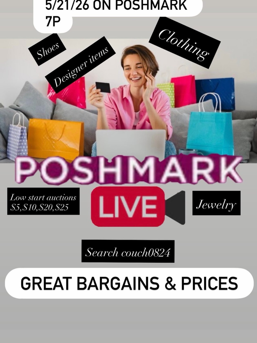 Poshmark Live Event Thursday 5/21 7p central
